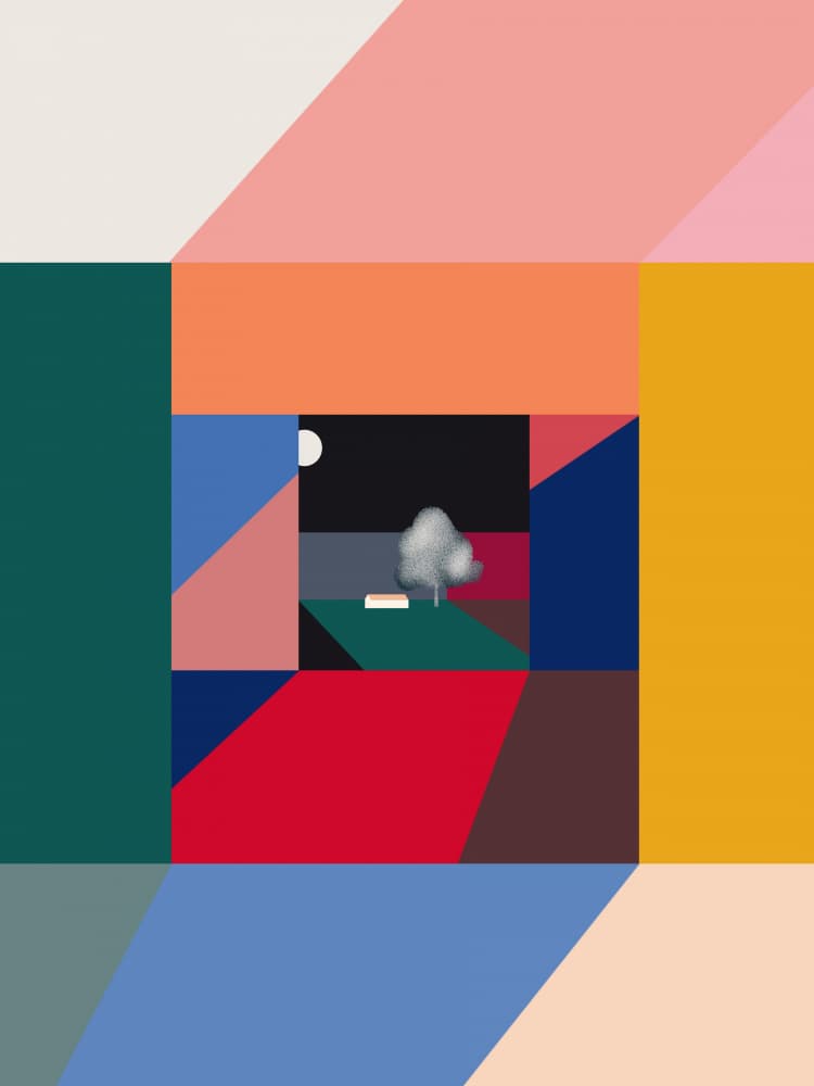Colorful Abstract Night by Little Dean — canvas wall art