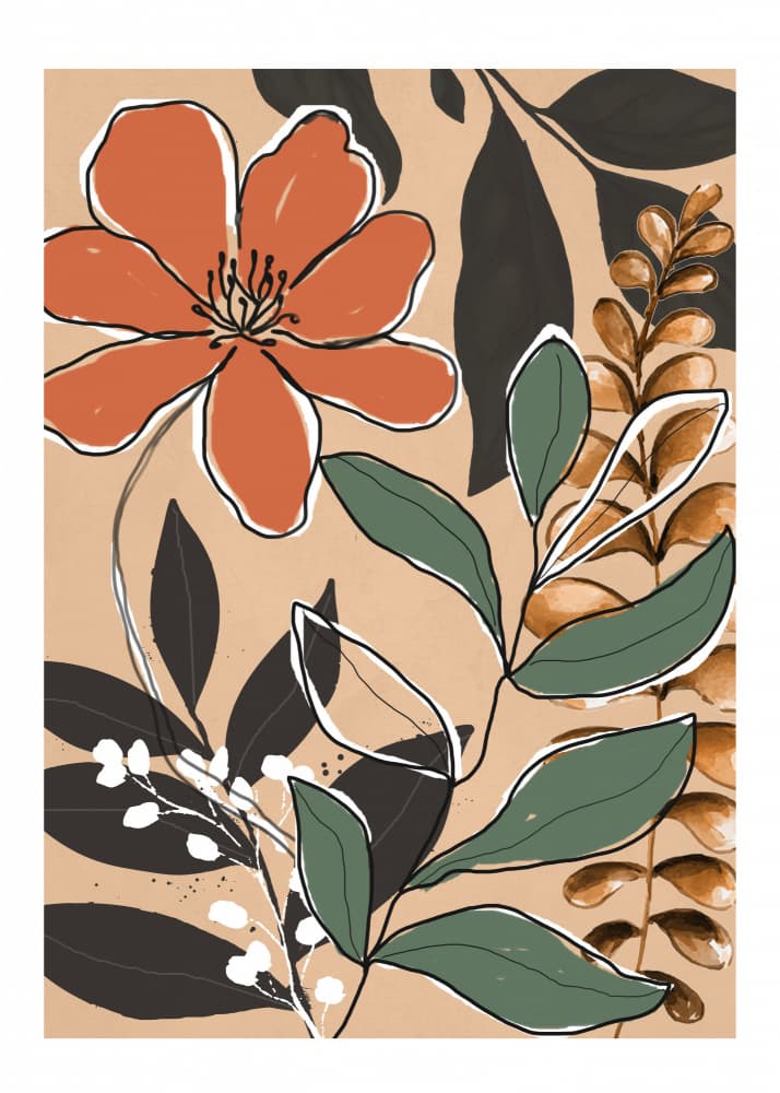 Terra Cotta Bloom by Nadjaa — canvas wall art