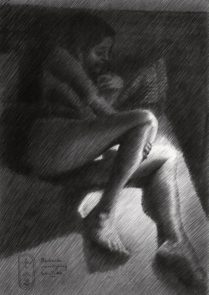 Pensive Nude Figure by Corné Akkers — canvas wall art