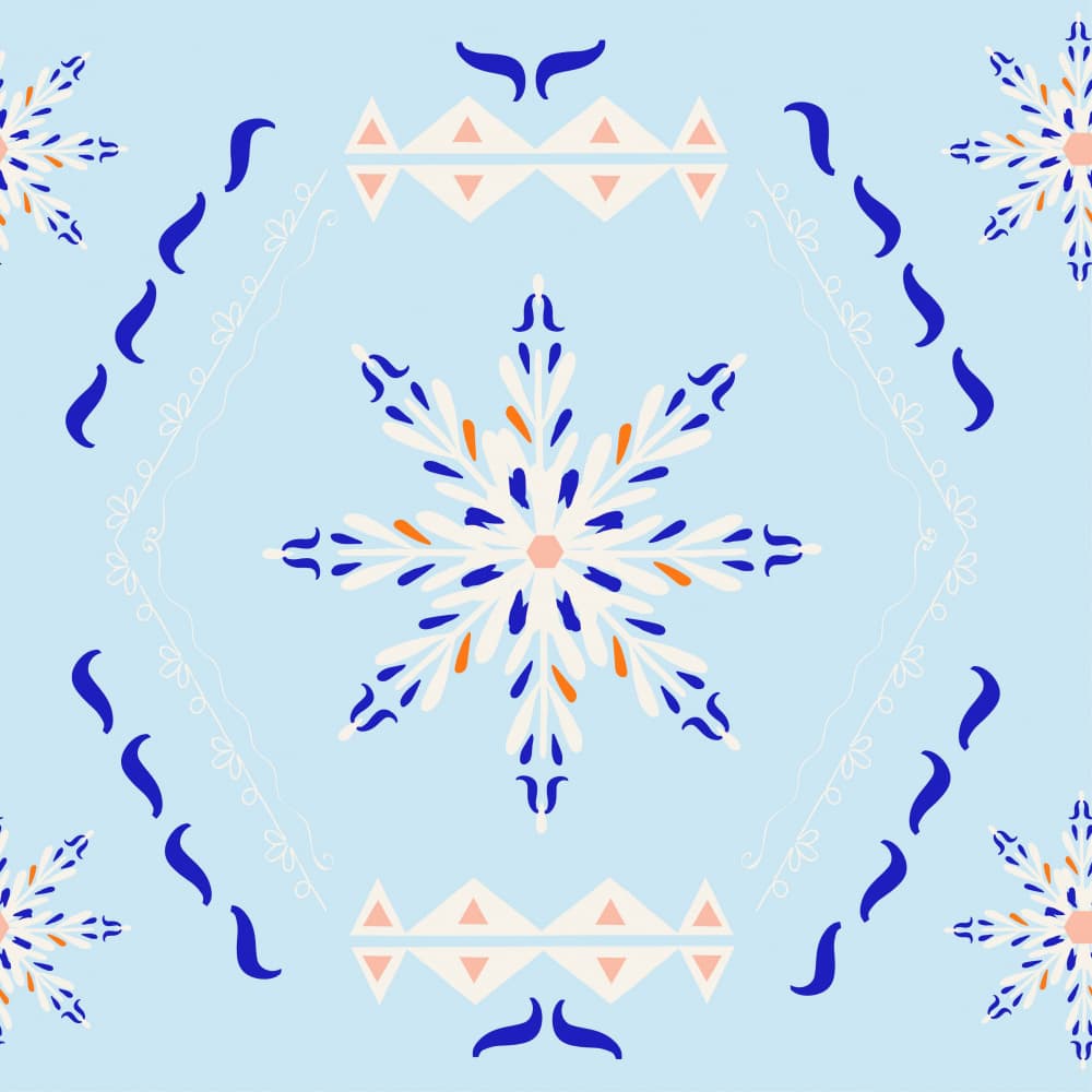 Ornate Winter Snowflake by Aliya Putrus — canvas wall art