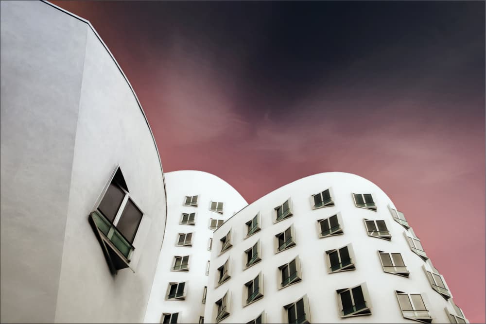 Curved Modern Architecture by Gilbert Claes — canvas wall art