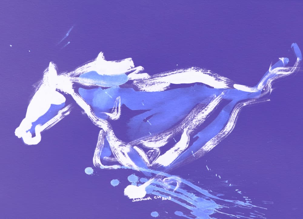 Abstract Running Horse by Santhosh ch — canvas wall art