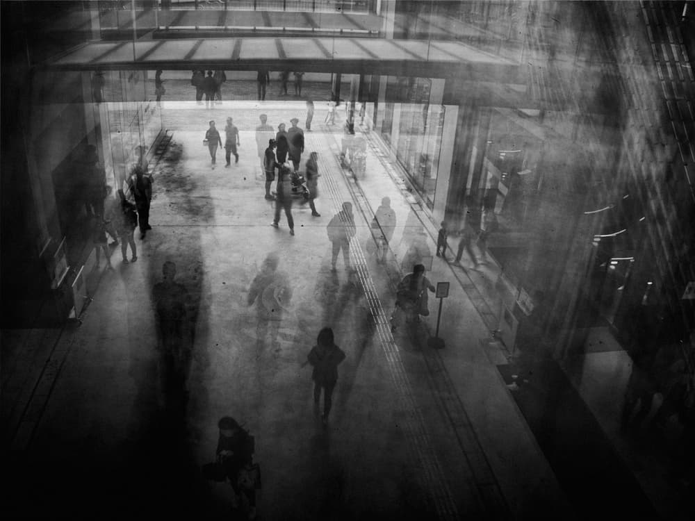 Blurred City Life by Mozart Chan — canvas wall art