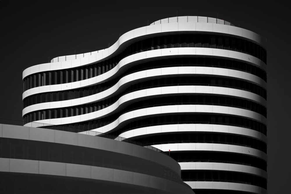 Modern Architectural Curves by Hans-Wolfgang Hawerkamp — canvas wall art