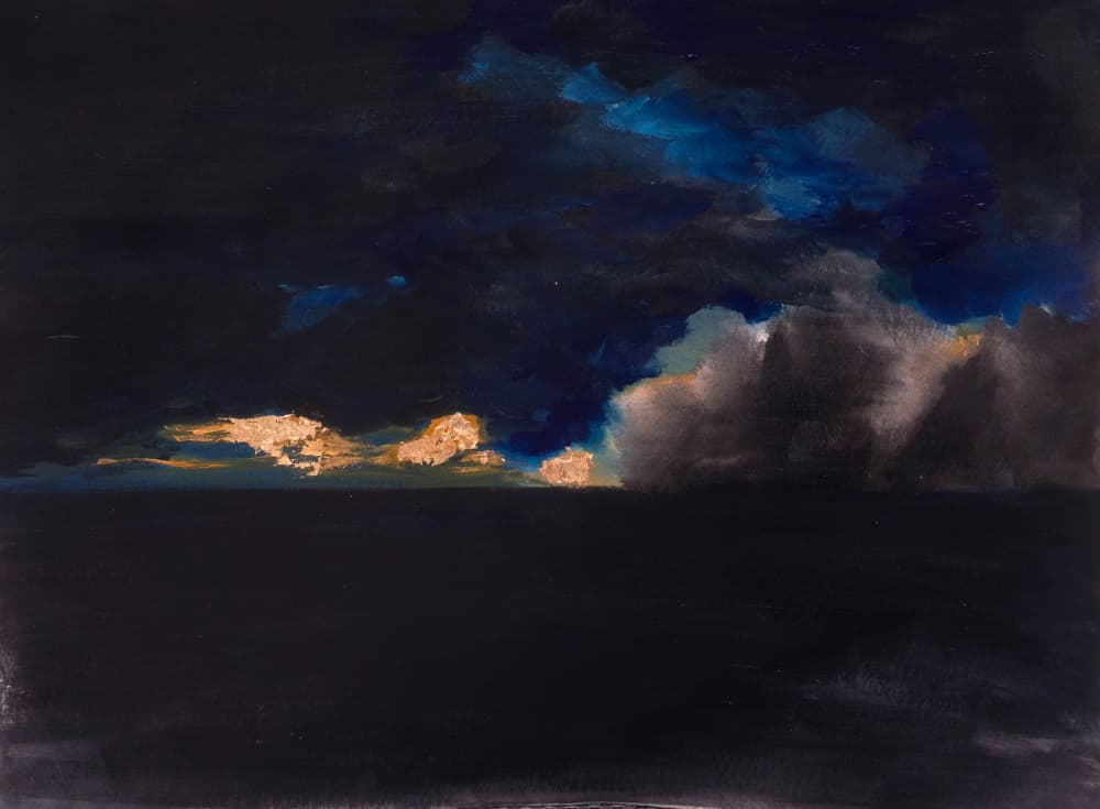 Stormy Golden Sky by Christine Lindstrom — canvas wall art