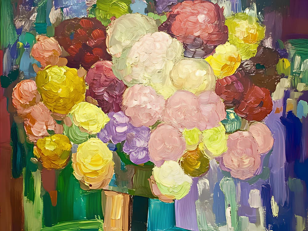 Vibrant Flower Bouquet by Avanesova Elena — canvas wall art