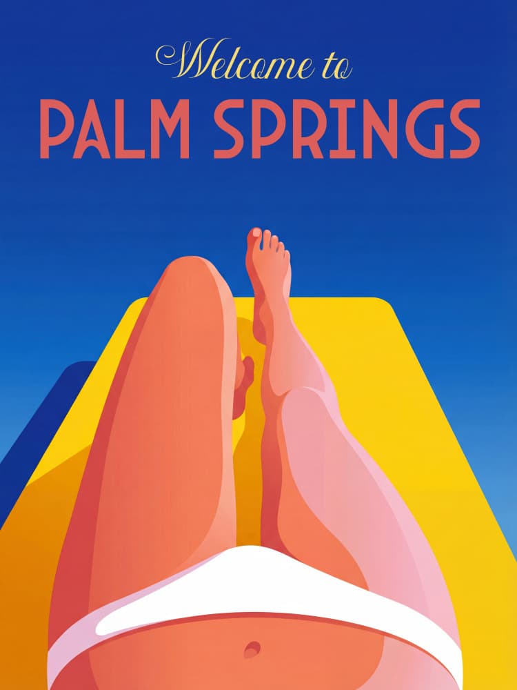 Palm Springs Summer Relaxation by Andreas Magnusson — canvas wall art