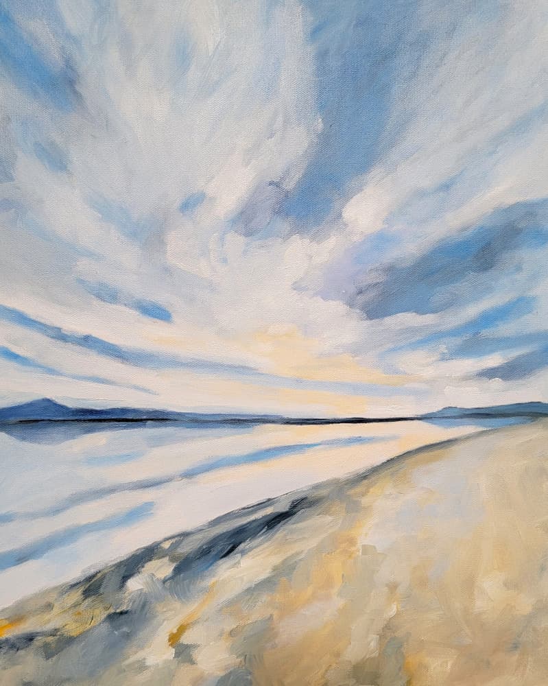 Serene Coastal Horizon by Claire Whitehead — canvas wall art