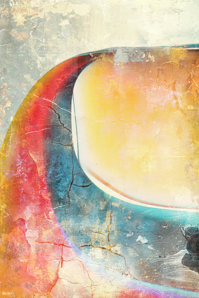 Iridescent Grunge Curve by Rafal Kulik — canvas wall art