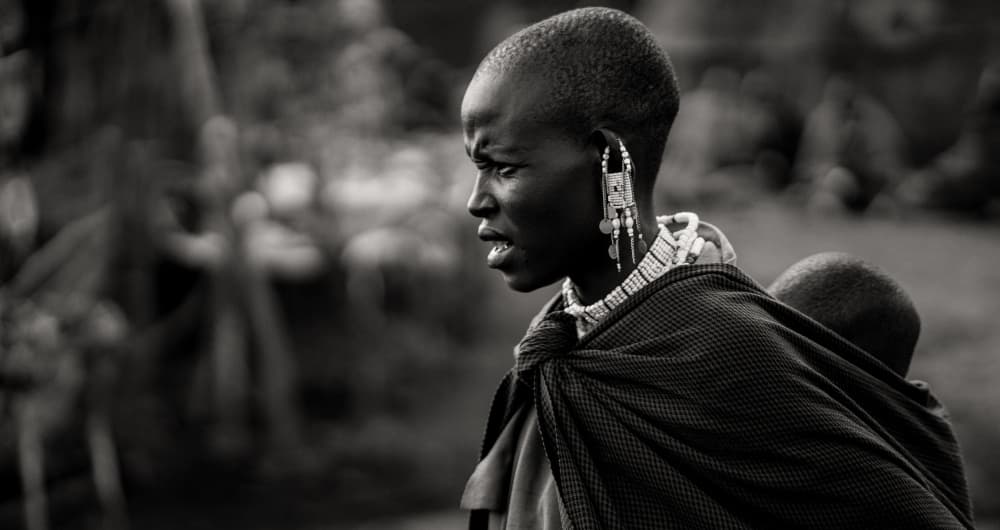 African Mother and Child by Shobhit Chawla — canvas wall art