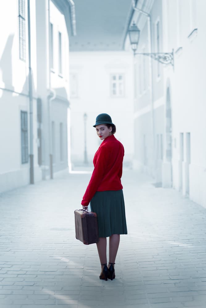 Vintage Woman Looking Back by Ildiko Neer — canvas wall art