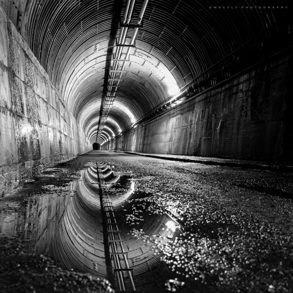 Dark Tunnel Reflections by Gerald Macua — canvas wall art