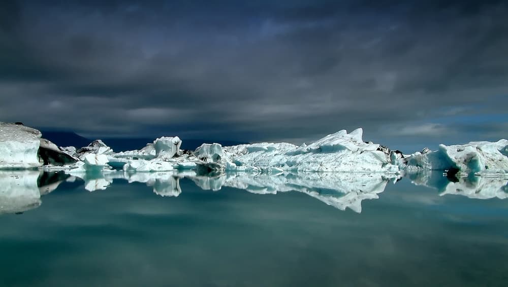Dramatic Glacier Reflection by Þorsteinn H. Ingibergsson — canvas wall art
