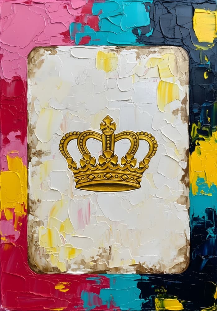 Abstract Golden Crown by HUGO — canvas wall art