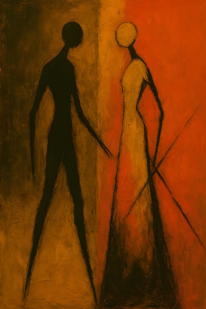Divided Figures by HUGO — canvas wall art