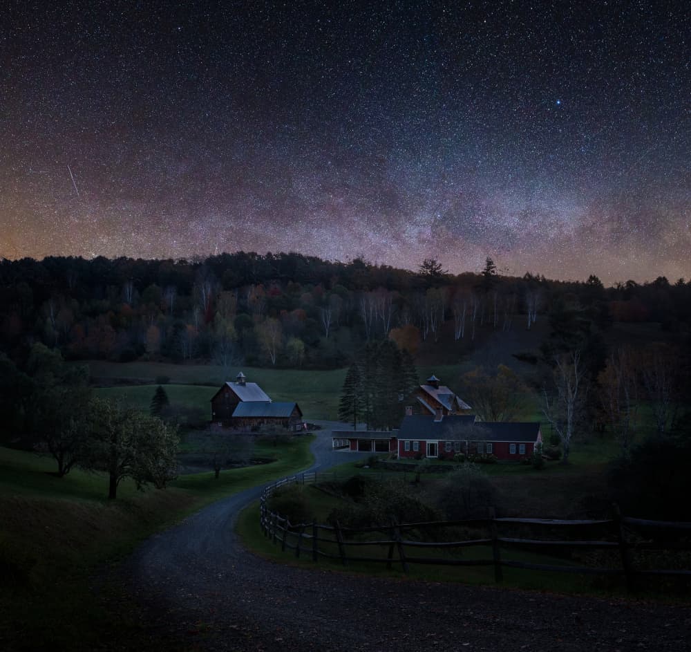 Milky Way Over Farm by Johnny Chen — canvas wall art