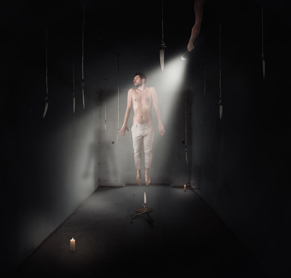 Floating Man Eerie Light by Martin Marcisovsky — canvas wall art
