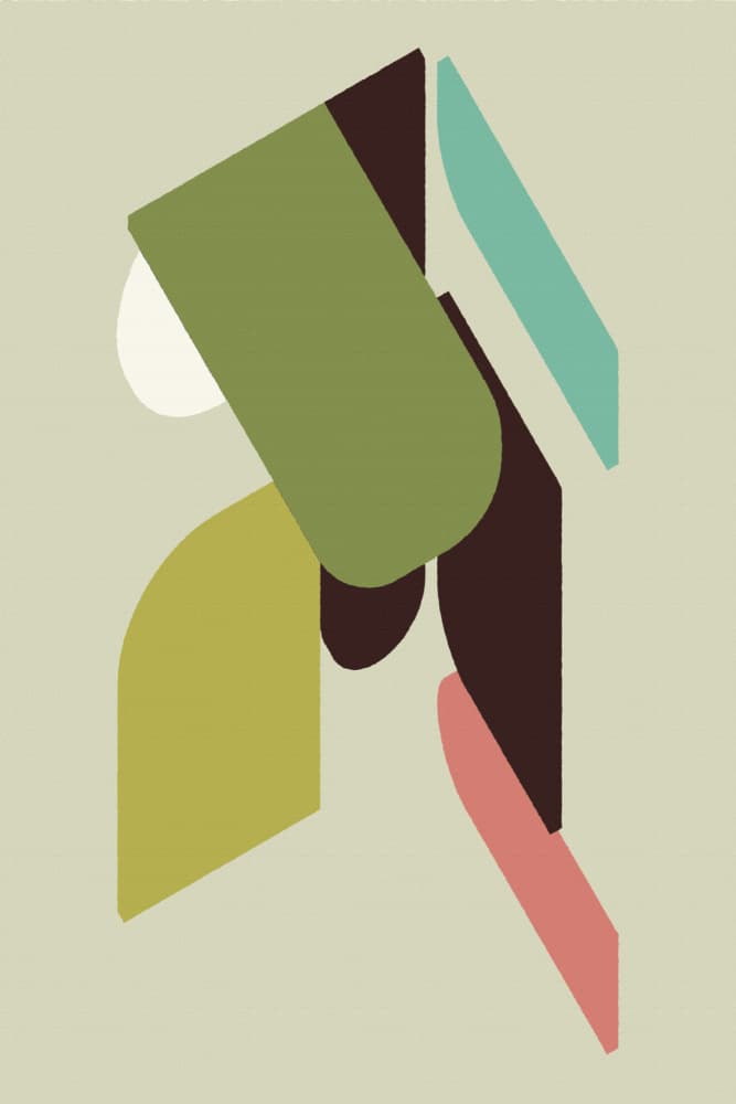 Abstract Geometric Curves by Rafa Mateo — canvas wall art