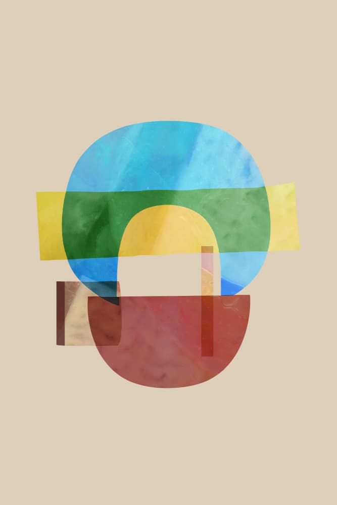 Colorful Geometric Balance by cartissi — canvas wall art