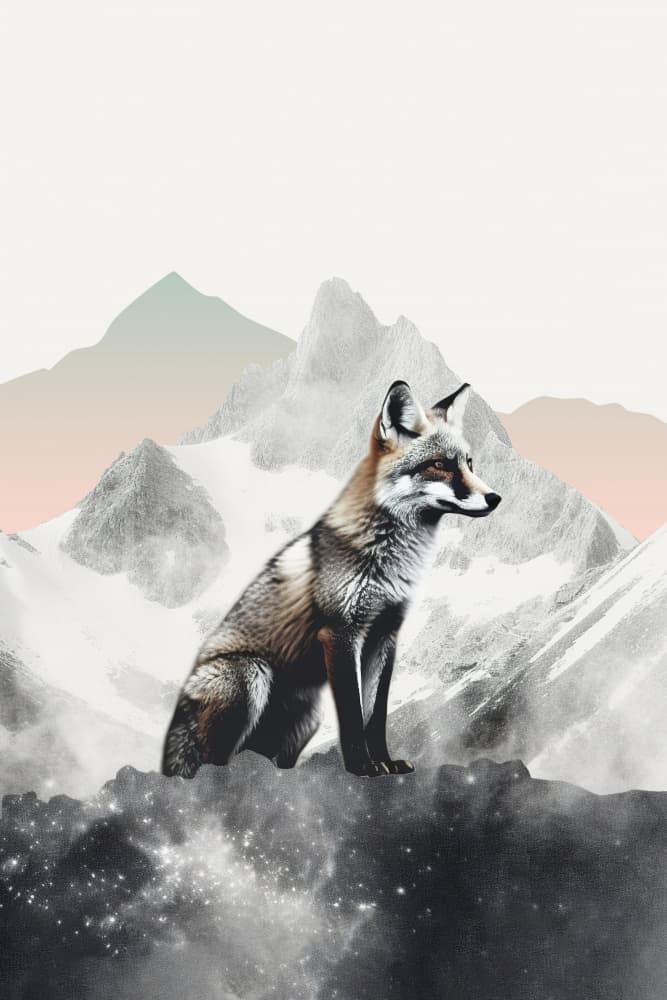 Mystical Mountain Fox by Robert Farkas — canvas wall art