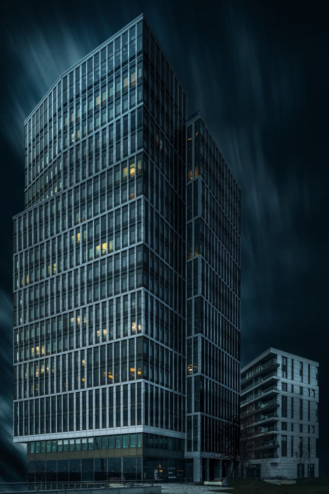 Modern City Towers by Jürgen Muß — canvas wall art