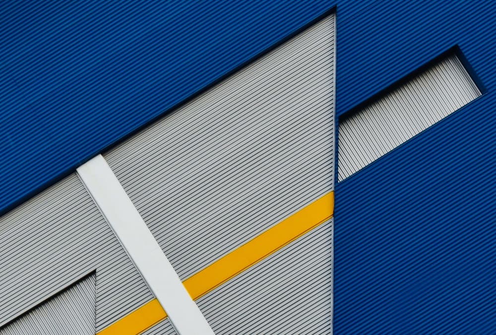 Angular Blue Abstraction by Arnon Orbach — canvas wall art