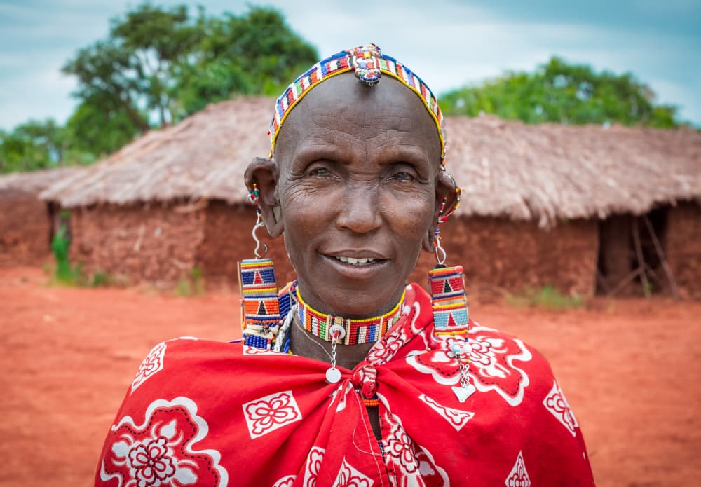 Smiling Maasai Woman by Jeffrey C. Sink — canvas wall art