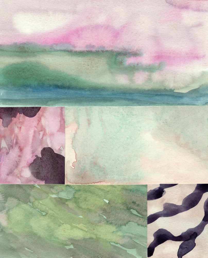 Watercolor abstract composition 10 by NKTN — canvas wall art