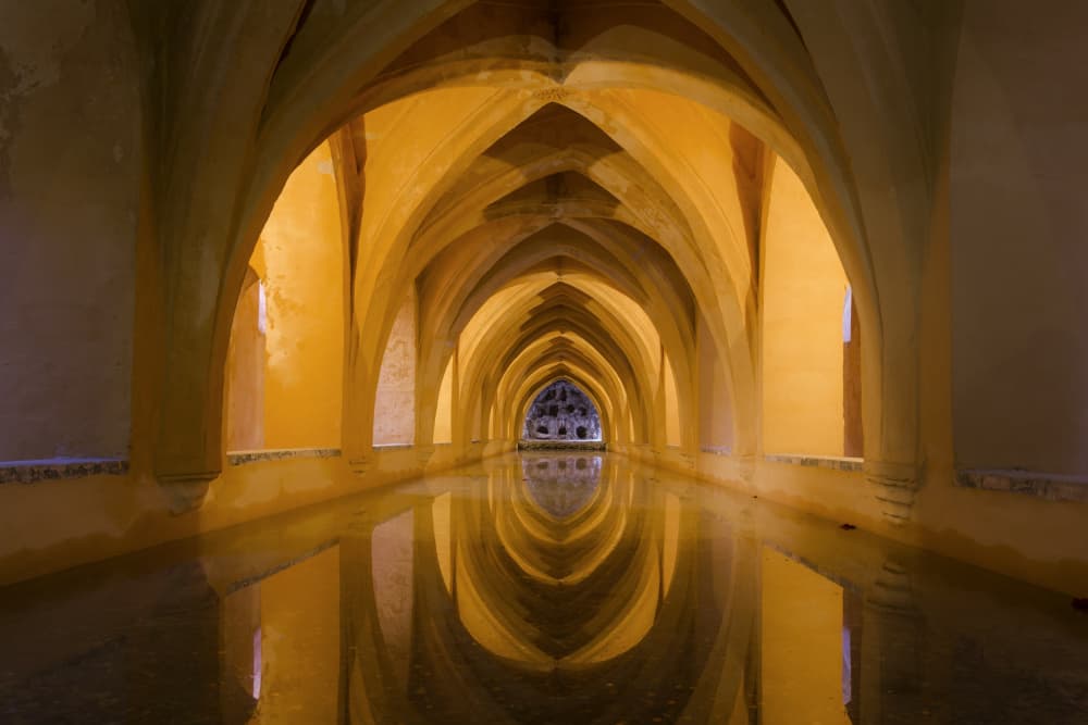 Golden Arches Water Reflection by Pavol Stranak — canvas wall art
