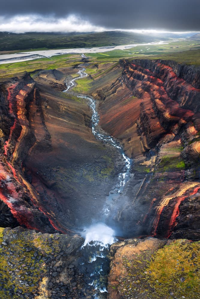 Dramatic Canyon Waterfall by Daniel Gastager — canvas wall art