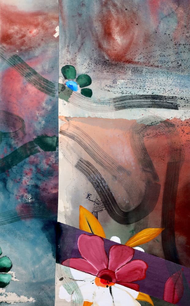 Vibrant Floral Abstract by POOVI ART — canvas wall art