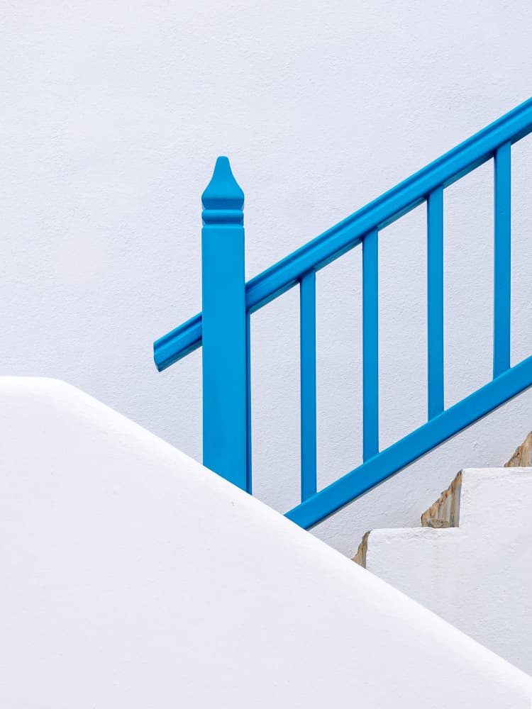 Vibrant Blue Steps by Markus Auerbach — canvas wall art