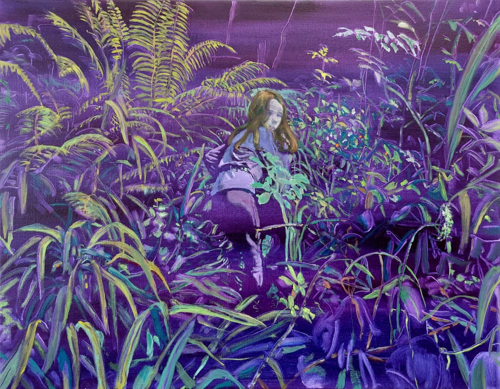 Enchanted Jungle Girl by Karin Bos — canvas wall art