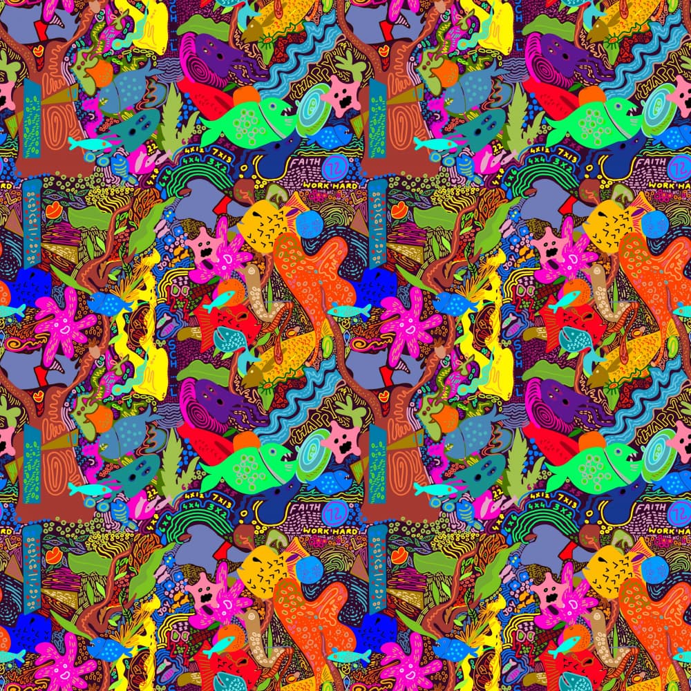 Colorful Underwater World by Josie George — canvas wall art