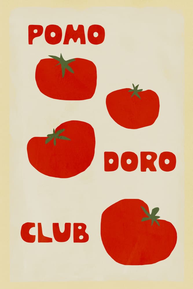 Pomo Doro Tomato Club by Treechild — canvas wall art
