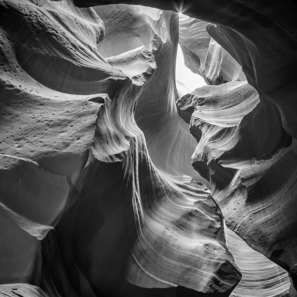 Monochrome Canyon Light by Melanie Viola — canvas wall art