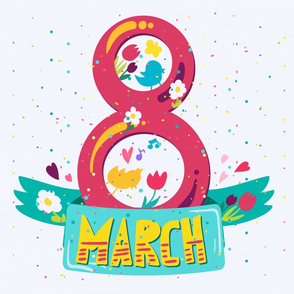 March Eight Spring Celebration by Marika Barsrsind β canvas wall art