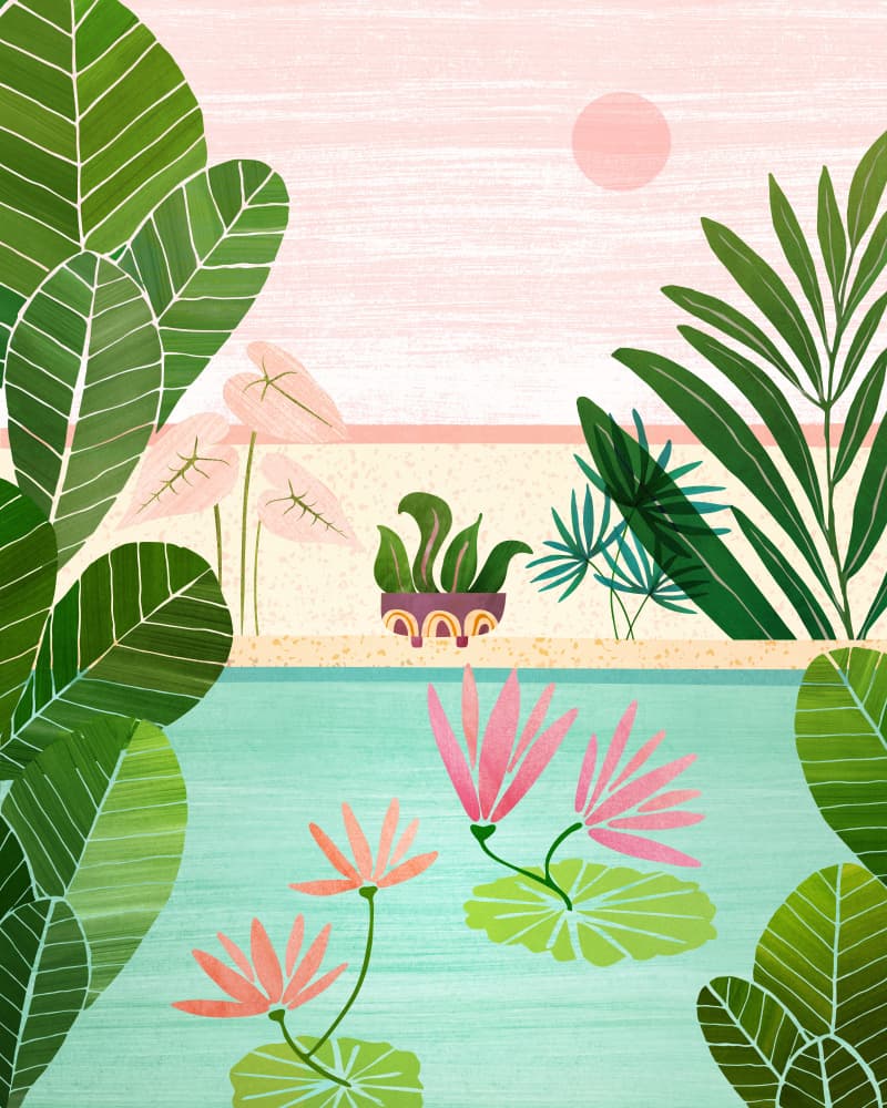 Lily Pond by Kristian Gallagher — canvas wall art