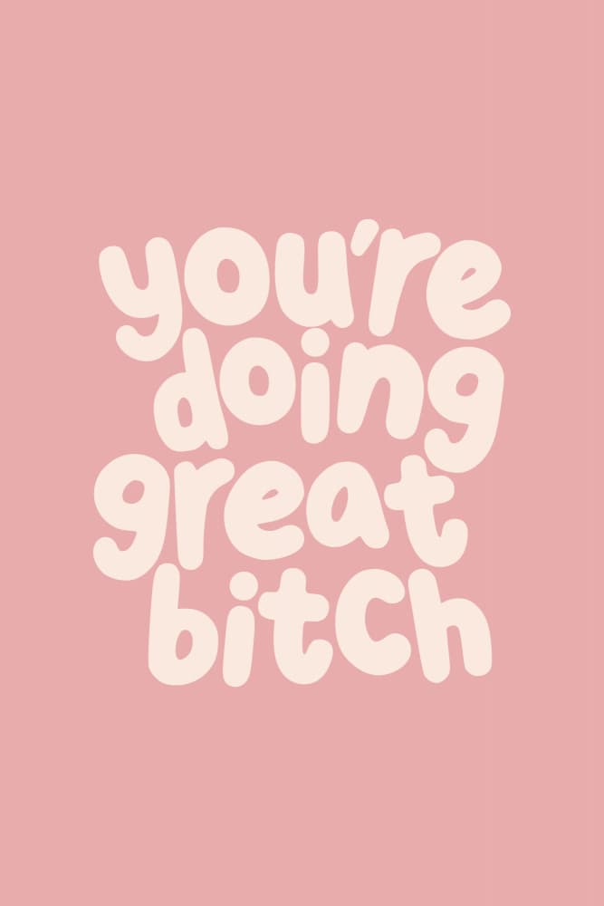 Empowering Bitch Quote by Brett Wilson — canvas wall art