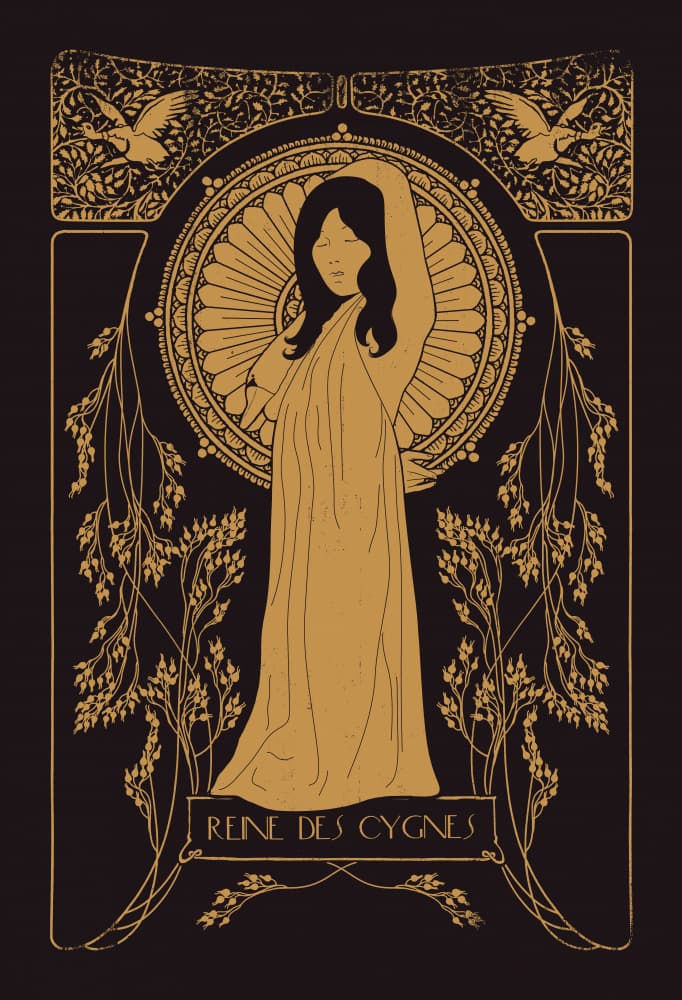 Art Nouveau Swan Queen by Florent Bodart — canvas wall art