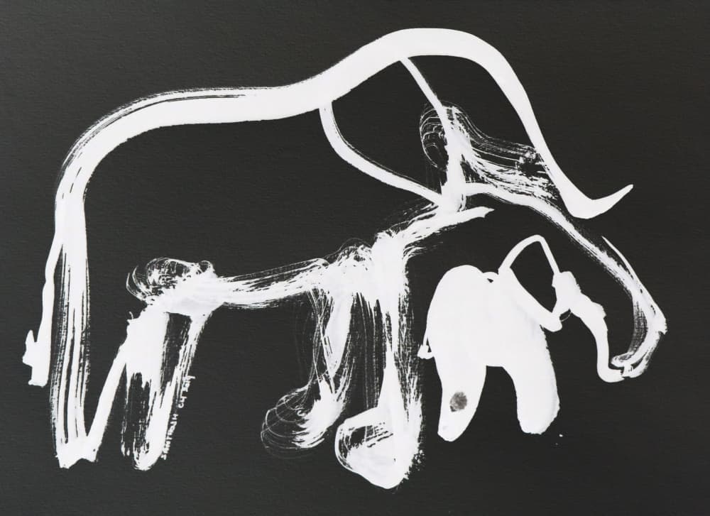 Brushstroke Elephants by Santhosh ch — canvas wall art