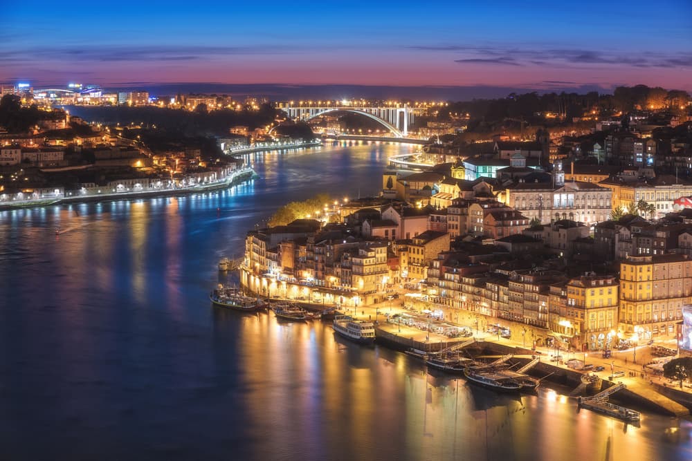 Twilight Over Porto by Jean Claude Castor — canvas wall art