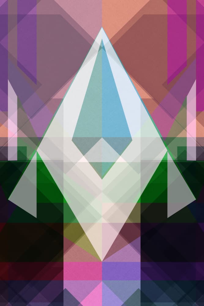 Vibrant Geometric Prism by cartissi — canvas wall art