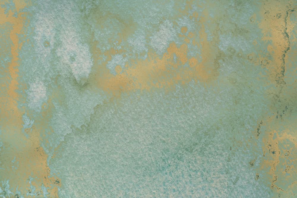 Golden Teal Abstract Wash by Bilge Paksoylu — canvas wall art