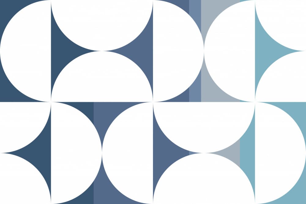 Geometric Blue Pattern by Sue Skellern — canvas wall art