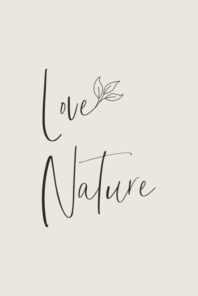 Love Nature Script by Melanie Viola — canvas wall art