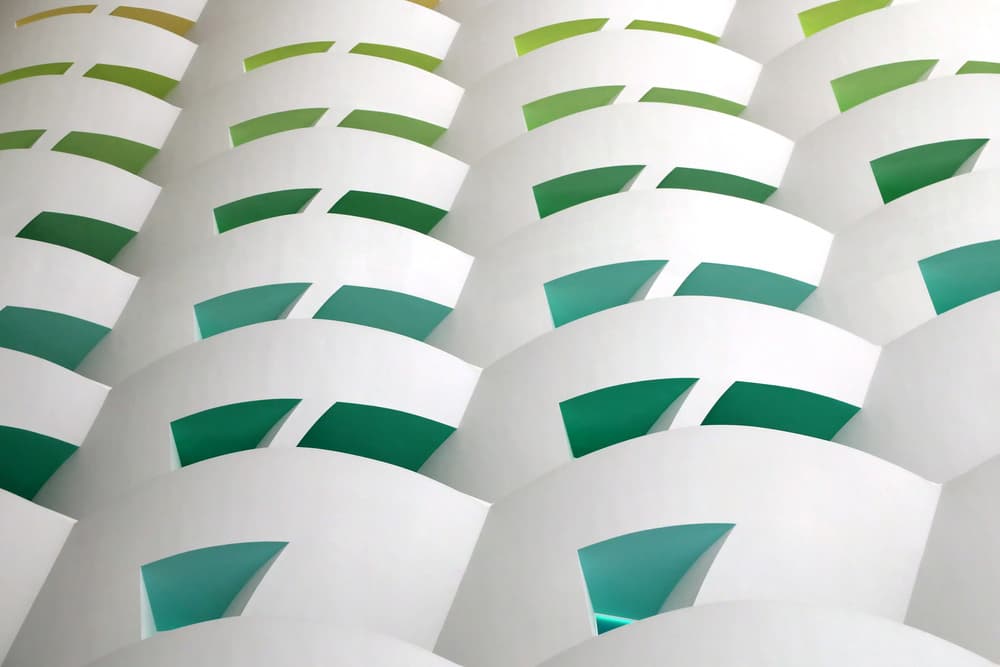 Green Gradient Shapes by Hans-Wolfgang Hawerkamp — canvas wall art