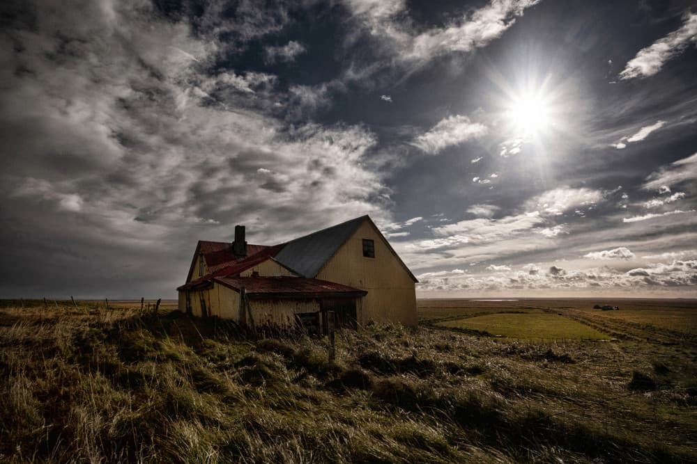 Abandoned House Sunburst by Þorsteinn H. Ingibergsson — canvas wall art