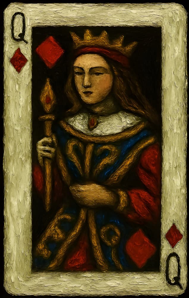Queen of Diamonds by HUGO — canvas wall art