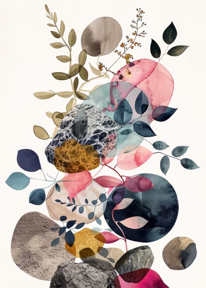 Botanical Stone Forms by Justyna Jaszke — canvas wall art